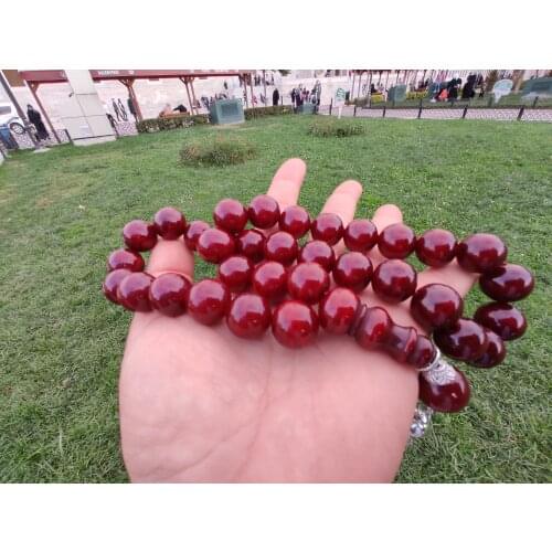 Tasbih Ottoman Faturan German Cherry Amber Sandalous Misbaha Rosary Free Shipping #46