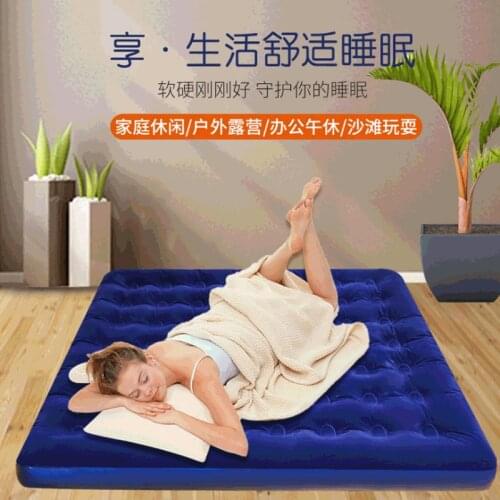 Camping Honeycomb Air Mattress Moisture-Proof Outdoor Sleeping Cushion Bed Ultra Light Folding Travel Flocking Air Cushion