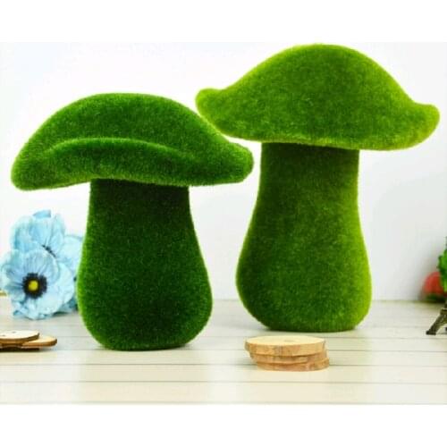 Decoration Artificial Green Moss Mushroom Tufting Table Display Decor Flower Fake Green Grass For Christmas And Wedding