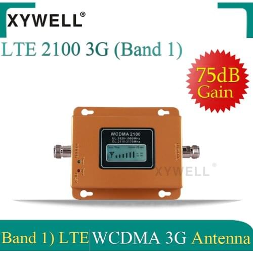 XYWELL 75db 3g 2100 Repeater cell phone Signal 2100MHz repeater Mobile 2100 MHz Signal Booster Amplifier 3G LTE WCDMA UMTS