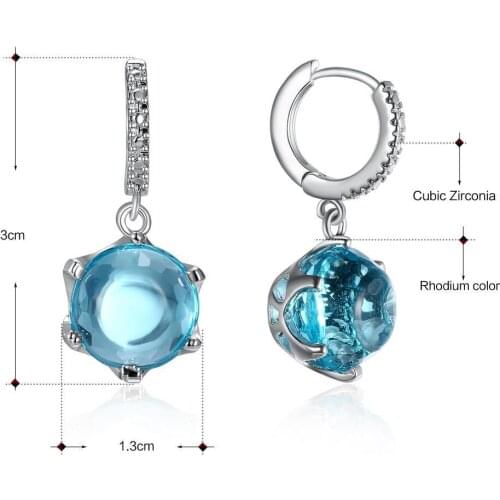 Fine Jewelry Geometric European And American Temperament Zircon Earrings Fashion Jewelry New 2021