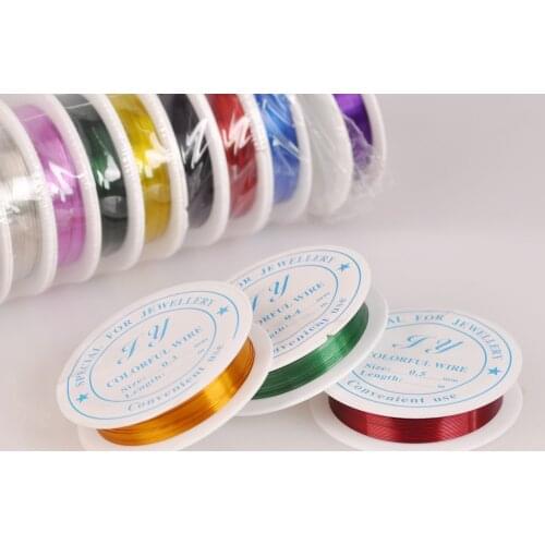 10 Rolls Mixed Colors 0.3mm 0.4mm 0.5mm Iron Metal Wire Imitation Copper Wires