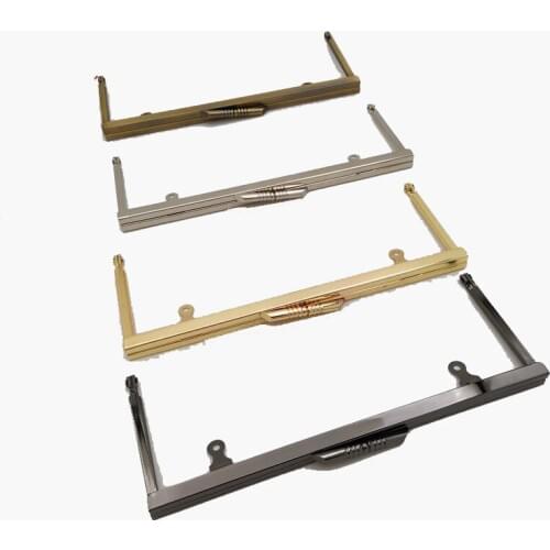 20X7.5 cm Metal Bag Frame Silver gold gunmetal antique brass Metal Purse Frame Handbag Frames Square Bag Hardware DIY Bag Frame