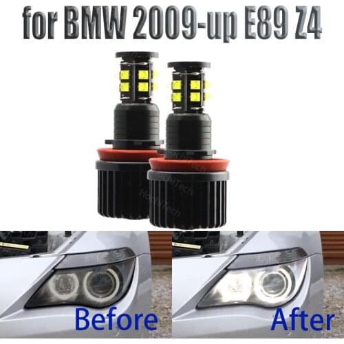240W LED Angel Eye Bulbs 6000K Diamond White 4000LM for BMW 2009-up Z Series E89 Z4