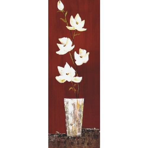 Abstract white flower oil painting picture print on canvas abstract art craft canvas picture fine gift for friends