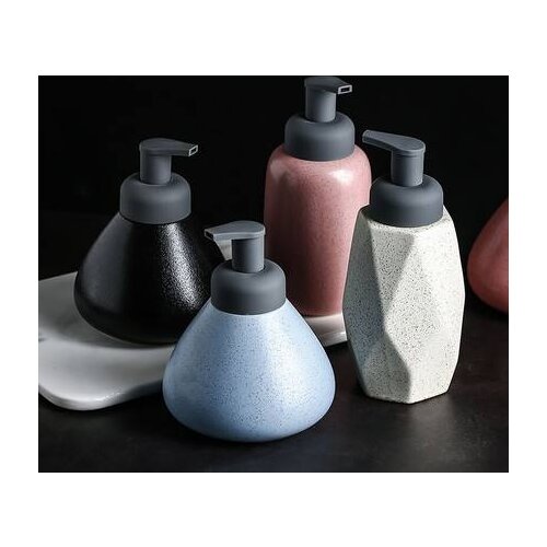 Bathroom Accessories 360ml Soap Dispenser, 440ml Ceramic Shower Gel Bottle Hand Soap Bottle Nordic Foam Emulsion Press Bottle