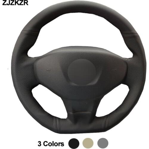 Car Auto Steering-Wheel Cover For Citroen Elysee C-Elysee 2014 New Elysee Peugeot 301 2013 2014 2015 2016 Volant Funda Volante