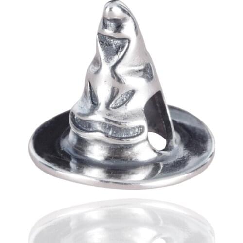 Fine Hot Sale 925 Sterling Silver Oxidation Hat Charm Beads Fit Original European Bracelet for Women Jewelry Making Gift