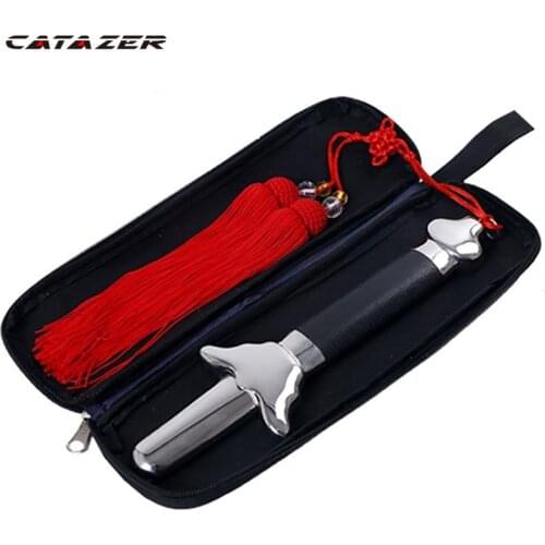 Catazer High Quality Stainless Steel Telescopic Sword Tai Chi Fold Sword Kung Fu Martial Arts Performance Sword Telescopic Sword