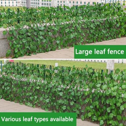 Wooden Retractable Artificial Fence Expandable Privacy Fence Wood Vines Climbing Frame Outdoor Garden Decoration Fence