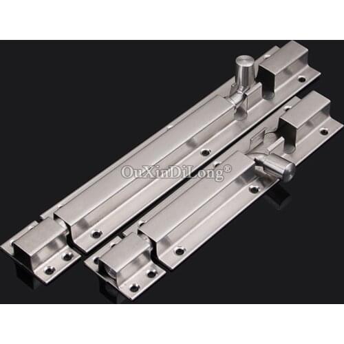 DHL Shipping 20PCS Stainless Steel Heavy Duty Slide Door Bolt Barrel Latch Gate Security Bolt Lock 6Inch / 8Inch