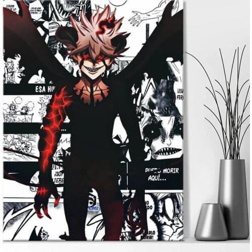 Home Decor Hd Prints Black Clover Liebe Poster Anime Pictures Wall Artwork Modular Canvas Painting For Living Room No Framework