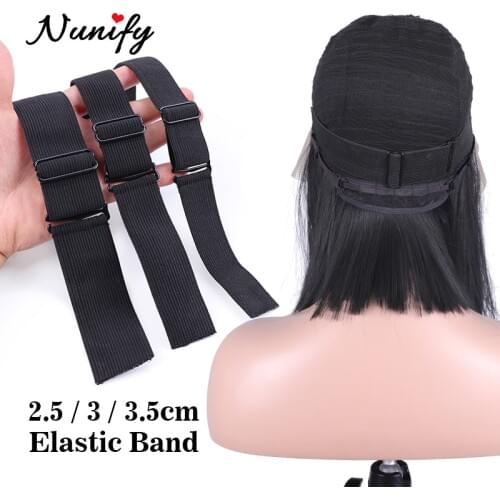 Nunify Elastic Bands 2.5/3/3.5Mm Black Nylon Highest For Wig Cap Wig Making Adjustable Black Elastic Band For Hair Nets