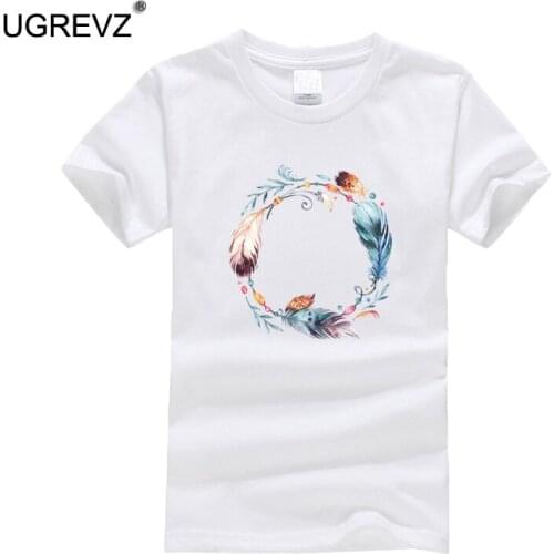 Boys t shirt for Kids Ring Feather Short Sleeve Cotton Summer Teenage Clothing Tops Children t-shirt Girl tshirt 8 10 12 14 Year