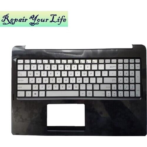 Laptop keyboard US English for ASUS Q502LA Q502L Q502LA-BSI5T14 9Z.N8SBQ.J01 AEBK1U00010 backlit white black Top case cover