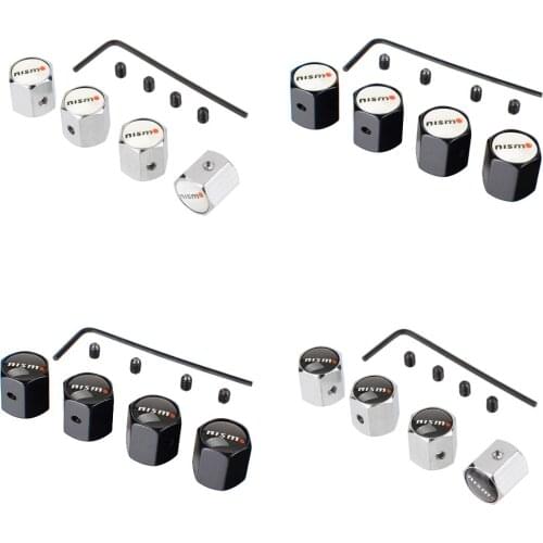 For Nissan Nismo Pathfinder Xterra Sentra Murano Frontier Note Serena Skyline Car Wheel Tire Valve Stems Caps Anti-Theft Cover