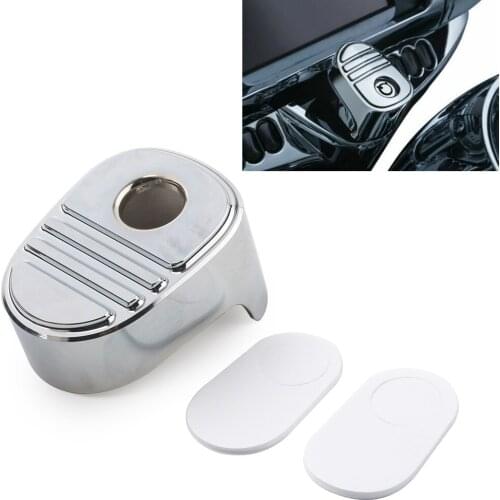 Chrome Motorcycle Tri Line Ignition Switch Cover For Harley Davidson Touring Electra Road Glide FLH 2014 2015 2016 2017 2018