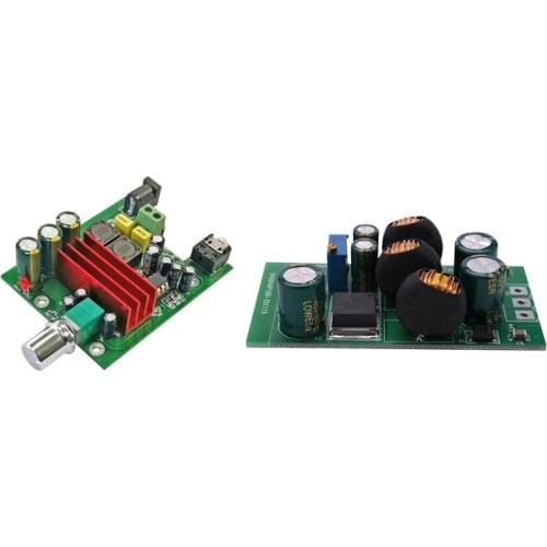 1 Pcs DC Step-Up Boost-Buck Converter Module & 1 Pcs TPA3116D2100W Audio Amplifiers Module 8-25V