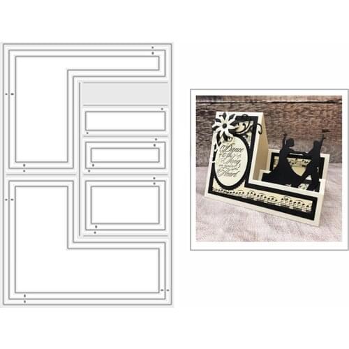 2021 New Side-Stepper Frame Shape Metal Cutting Dies for DIY Scrapbooking Decor and Card Making Paper Craft Embossing No Stamps