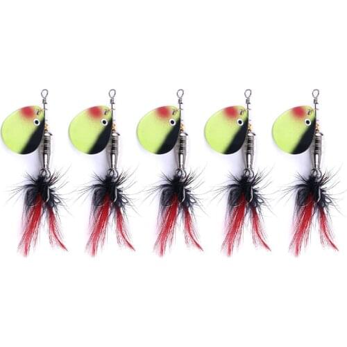 10pcs Spinner Spoon Lures Rotating 6.3g Fishing Lure metal sequins bait Hooks for Bass Trout Carp pike rotating Fishing