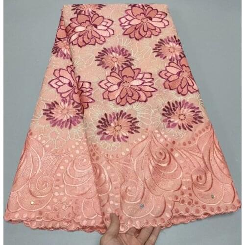 Swiss lace fabric 2021 latest 100%cotton embroidery african fabrics Swiss voile lace in switzerland nigerian lace fabric 5yards