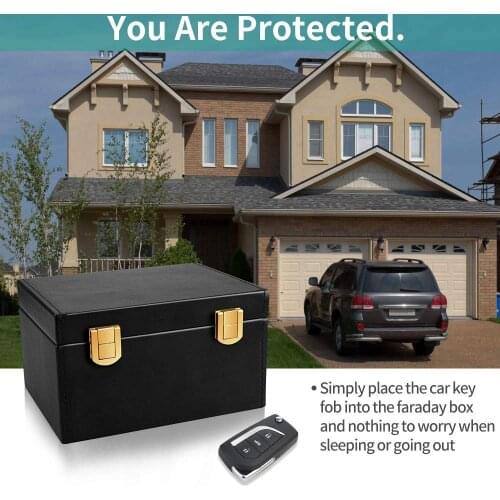 Signal Blocker Box for Car Keys Fob Signal Blocking Case Car Key Safe Box Keyless Cars Security Anti Theft Large Storage Box