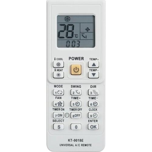 Air Conditioner Universal Remote Control for Toshiba Panasonic Sanyo Nec Fujitsu LG Aux KT-9018E