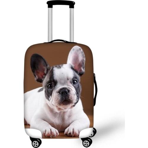 HaoYun Protective Suitcase Cover Little Bulldogs Elastic Dustproof Luggage Cover Kawaii Animal Waterproof Luggage Accessories