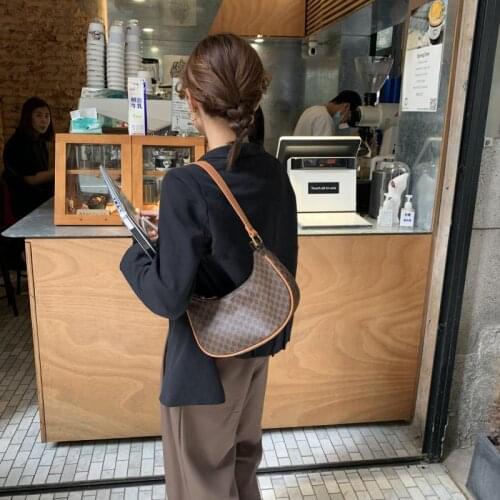 Womens Bag Fashion Korean version ins one shoulder underarm bag soft leather small fresh wear with 2020 summer new personalized
