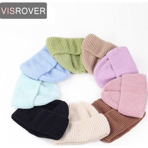 VISROVER 6 Colors Unisex Solid Color Lurex Sequin Acrylic Woman Winter Hat Soft Autumn Bonnet Best Matched Woman Warm Skullies