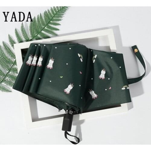 YADA INS New Mini Cartoon Unicorn Umbrella For Women Rain uv Animal Unicorn Children Umbrellas Windproof Folding Umbrellas YS804
