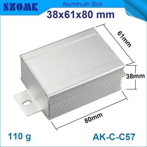 1piece good looking aluminium distribution box in high quality silvery housing cabinet for electronics 38(H)x61(W)x80(L) mm