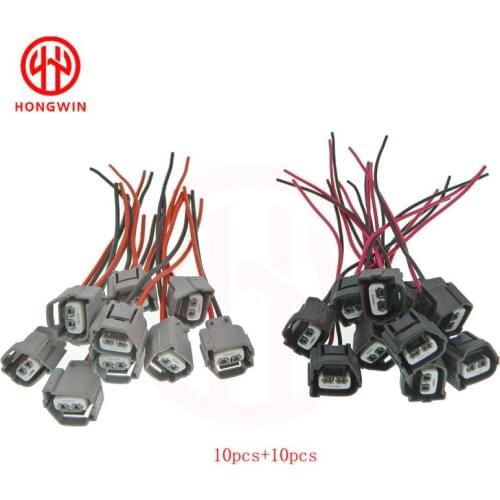 10set 2Pin Ignition Coil Connector Plug Cable Wire Harness For Hyundai Accent 1.6L Elantra J3 Toyota Kia 90980-10901 90980-10899