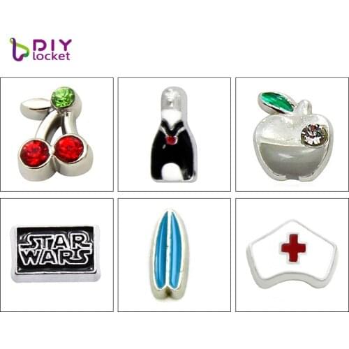 10pcs Mini Floating Charms Zinc Alloy Fit Floating Lockets Pendants Necklace & Floating Locket Bracelet LSFC017-612