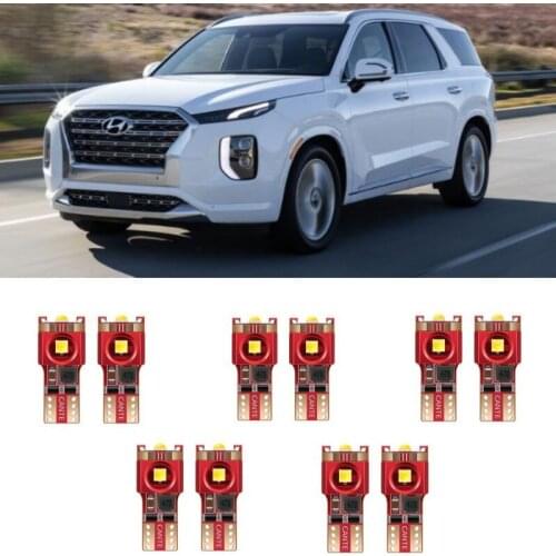 10pc w5w Car LED lighting For hyundai palisade tiburon venue veracruz xg350 interior light kit