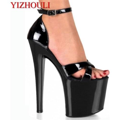 PU 20CM Sexy Gladiator Super High Heel Platforms Pole Dance /Performance/Star/Model Shoes, Dance Shoes