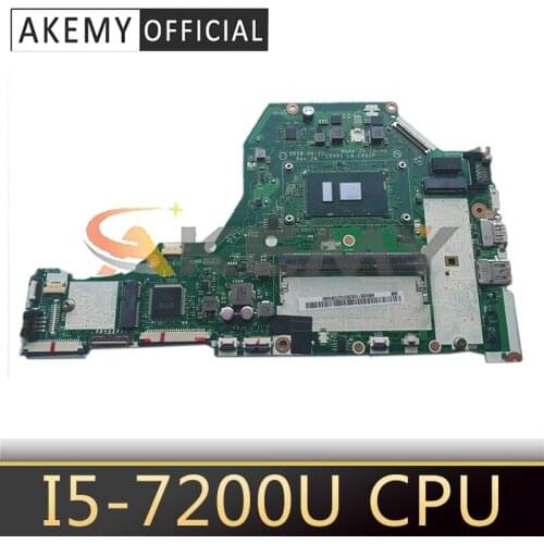 AKEMY For Acer Aspire A515 A515-51 Laptop Motherboard I5-7200U CPU DDR4 NB.GP411.003 NBGP411003 C5V01 LA-E891P 100% Tested