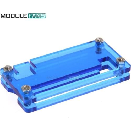 For Raspberry Pi Zero Acrylic Case Shell Box Blue Color Acrylic Protection Box With Metal Screws And Nuts