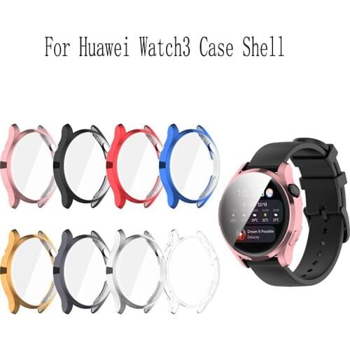 Case For Huawei Watch3 Cover Bumper Accessories Electroplated TPU All-inclusive Protector 360 Full Coverage Screen Protection