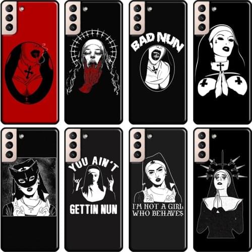 Sister Style Nun Sexy Girl Soft Case For Samsung Galaxy S21 Ultra Note 20 Note 10 S8 S9 S10 Plus S20 FE Phone Cover