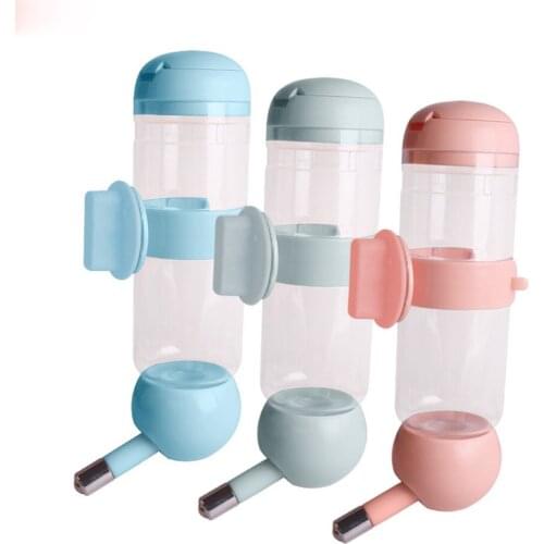 Pet Dog Water Dispenser 350/500ml For Cage Hanging Drinking Feeding Bottle Automatic Pet Water Feeder For Puppy Cats Household