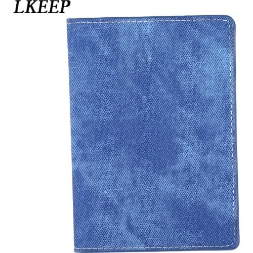 Denim Pattern Passport Case PU Leather Passports Cover Passport Protection Cases Fashion Passport Cards Holder Drop Shipping