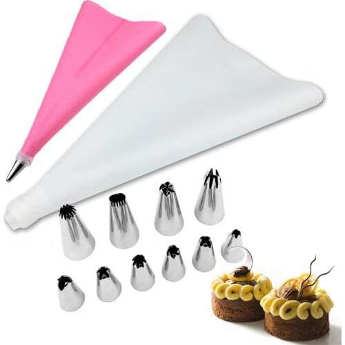 12/18/26Pcs Cake Decorating Tools Cream Icing Piping Dessert Decorators Kitchen Portable Stainless Steel Baking Accessories