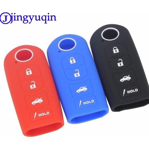 Jingyuqin 4 Buttons Car Silicone Remote Key Cover Case Fob For MAZDA CX-7 CX-5 2 3 5 6 8 Protecting Key