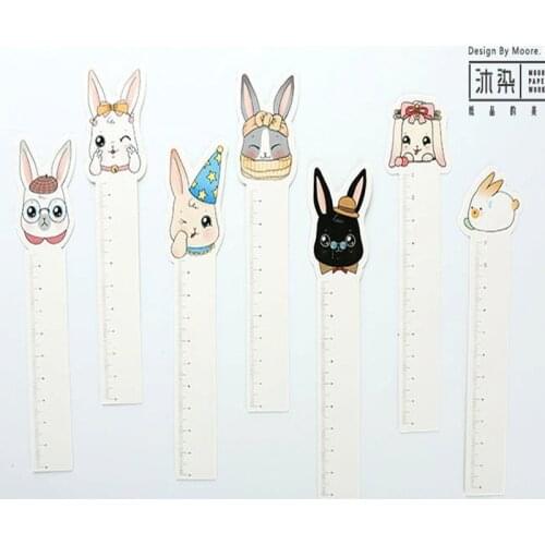 10box/lot Kawaii Rabbit paper bookmark stationery Book Holder Message Card School Supplies Kids Gifts wholesale