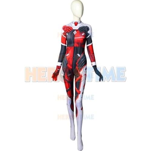 Adults Kids D.VA Cosplay Costume Hana Song DVA Plugsuit Superhero Halloween Bodysuit Zentai Second Skin Suit