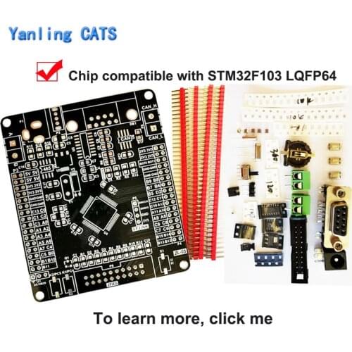 STM32F103 Arm Cortex M3 Development Board Kit DIY Welding for MCU STM32 Discovery LQFP64 Pin with RS232 CAN RS485 1PCS Zl-05