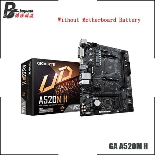 Gigabyte GA A520M H Micro ATX AMD A520 DDR4 M.2 USB3.2 STAT 3.0 SSD/New/64G Best support R9 desktop CPU Socket AM4 Motherboard
