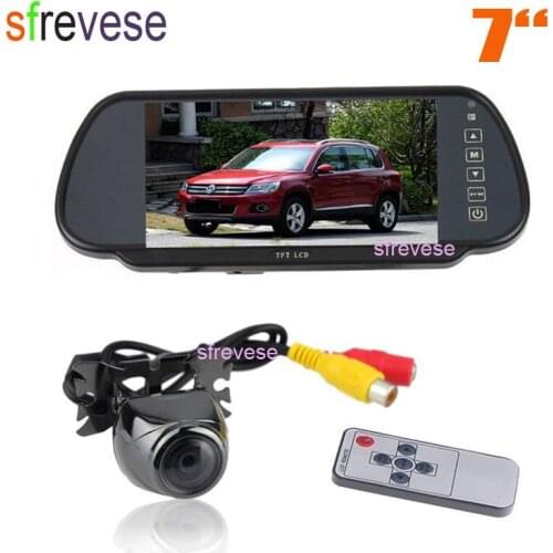 Metal Vehicle Parking Backup Reversing Camera 170 Degree Waterproof + 7" TFT LCD Mirror Monitor Car Rear View Kit