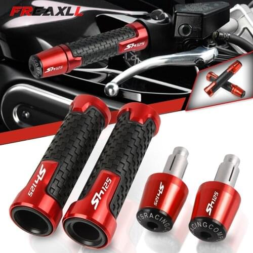 Motorcycle 22mm 7/8" CNC Handlebar Hand Grips Rubber Grip For HONDA SH125 SH125i SH 125 2014 2015 2016 2017 2018 Accessories